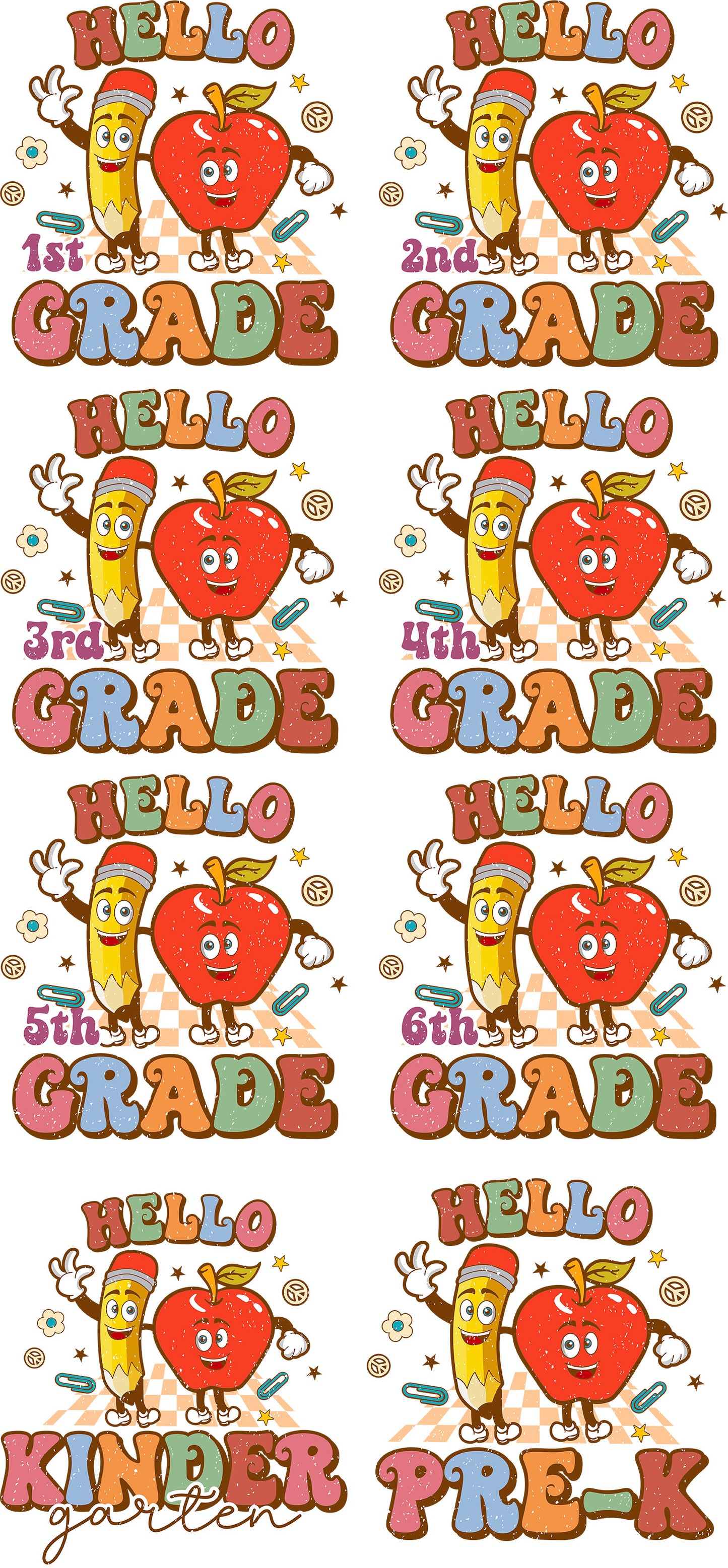 Back To School Pre-made Gang Sheet