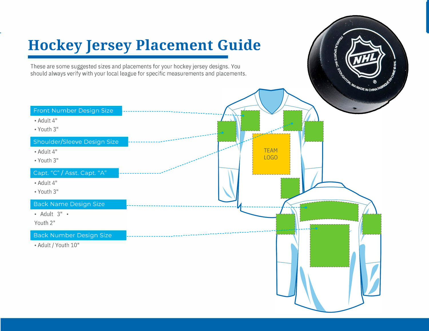 hockey jersey DTF transfer placement guide