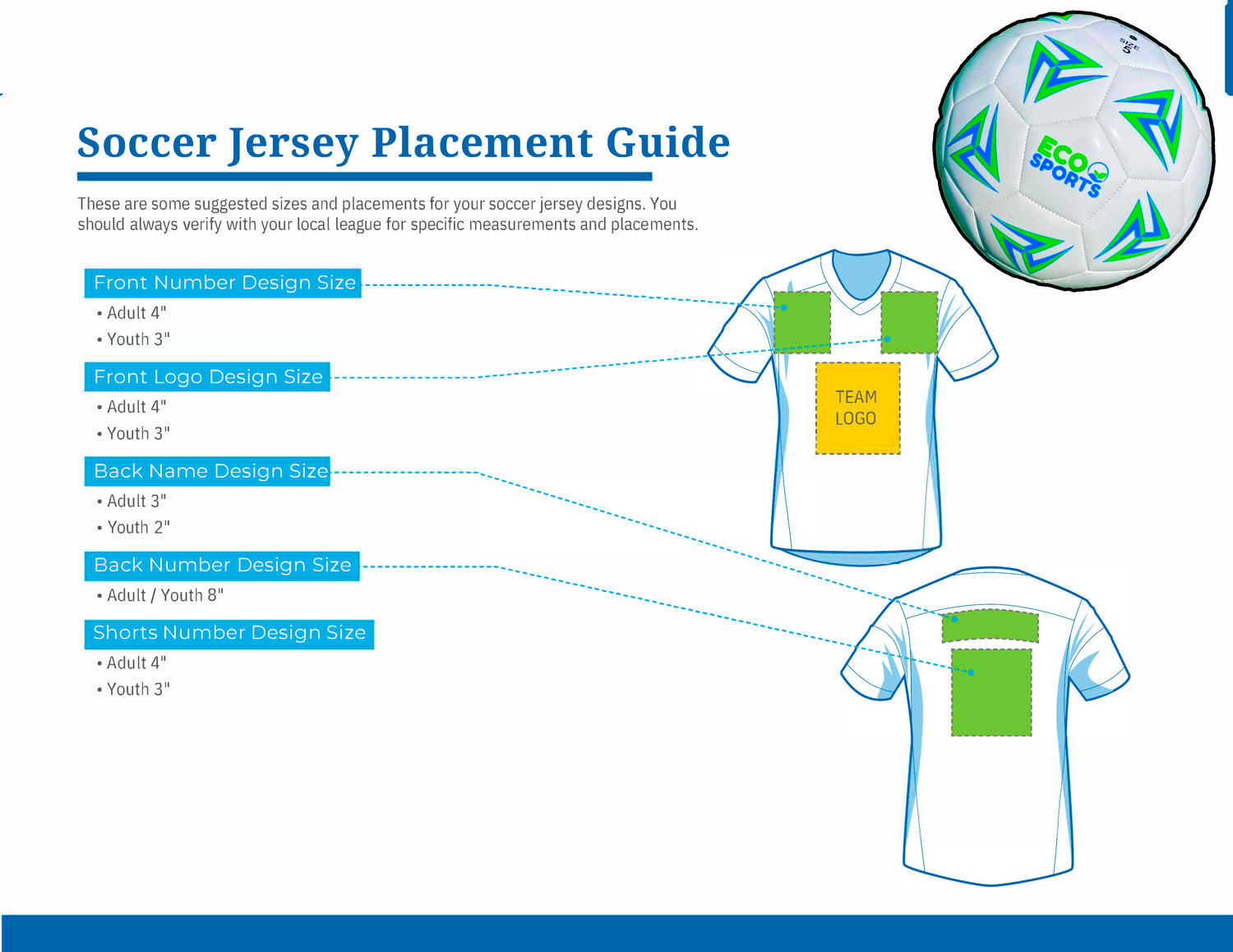Soccer jersey DTF transfers placement guide