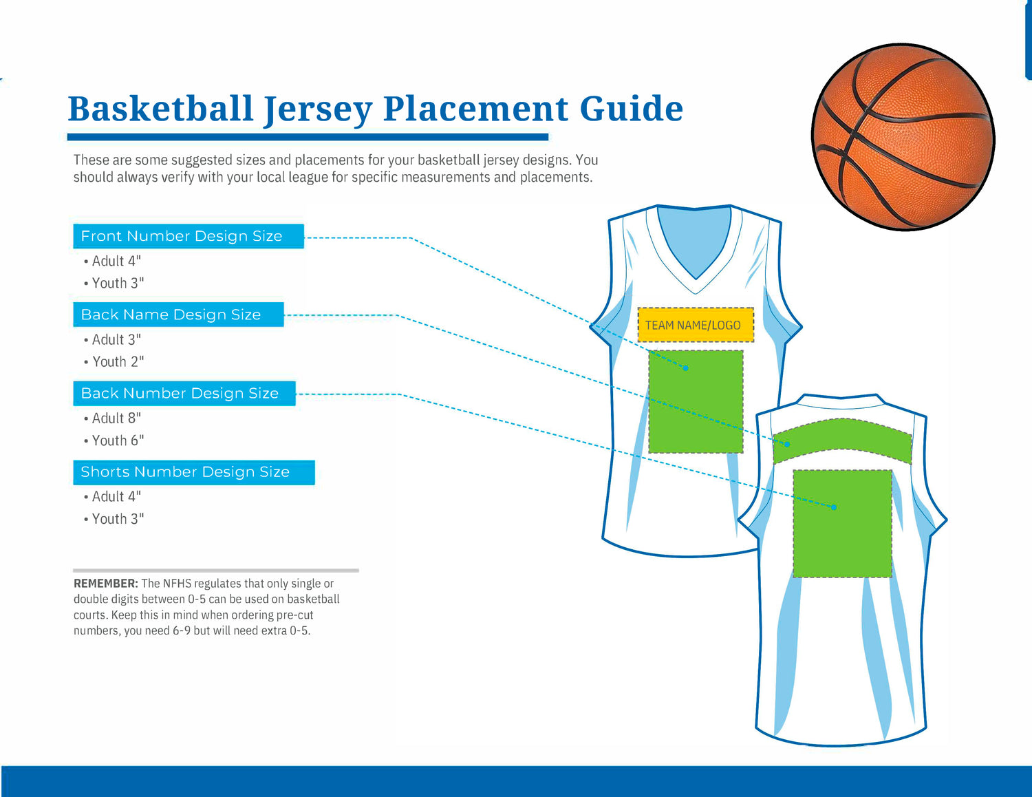 basketball jersey DTF transfer placement guide