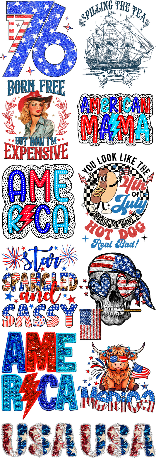 4th of July Pre-Made Gang Sheet