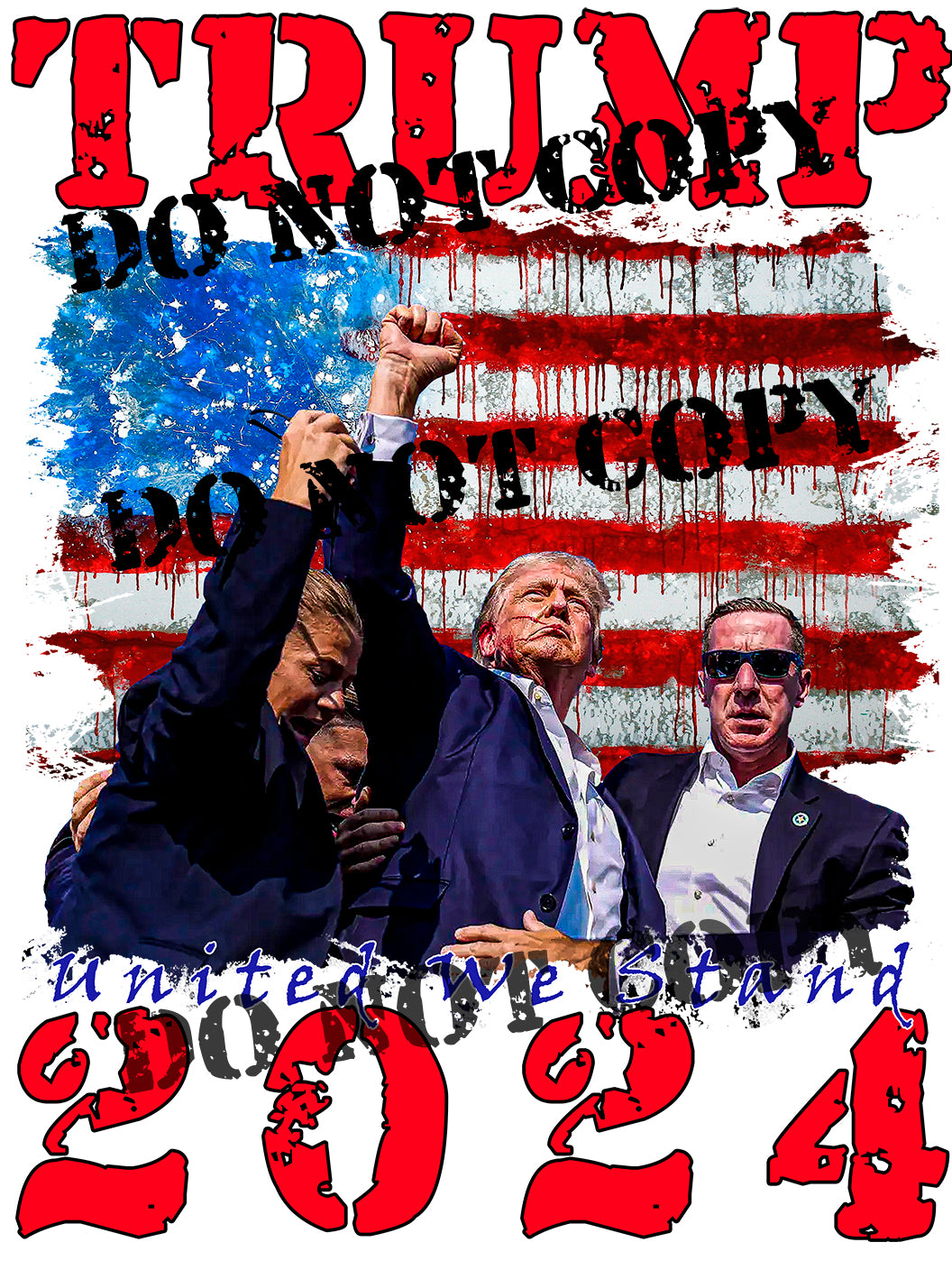 Trump Shooting DTF Heat transfer, Trump Thug Life, Trump shot , Trump DTF, Trump shooting,  Trump 2024