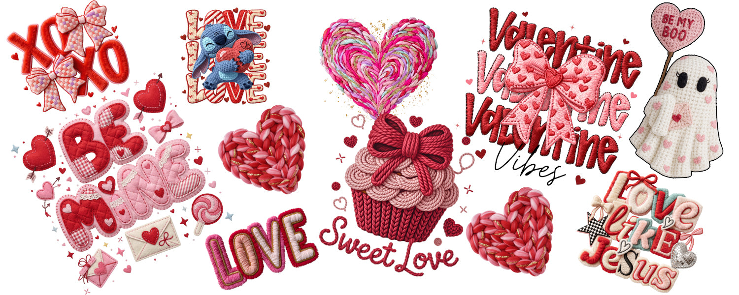 new valentine yarn faux DTF prints, 2026 trending valentine yarn faux designs, valentine dtf, valentine dtf Tampa, Valentine dtf near me