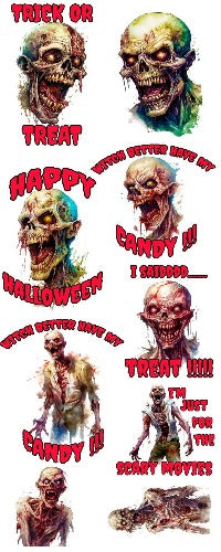 Halloween DTF Gang sheets, pre-made DTF gang sheets, DTF, Halloween DTF Designs, Halloween Tampa, witch, Zombies